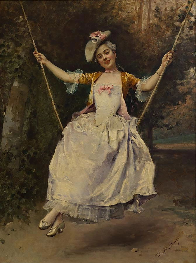 Raimundo Madrazo - Ragazza su un'altalena, Museo Nacional de Bellas Artes, Havana